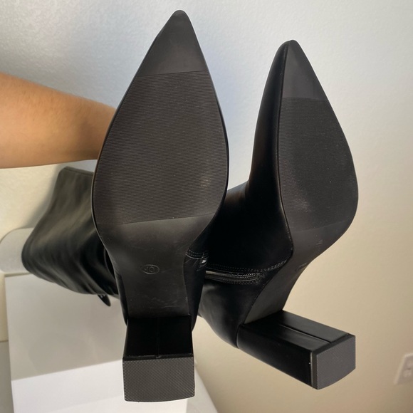 NWB Wild Pair Black Knee-High Block Heel Boots Size 10 - Picture 10 of 14